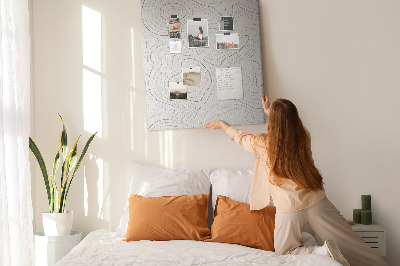 Korková tabule Abstraktní čáry a vlny na pozadí