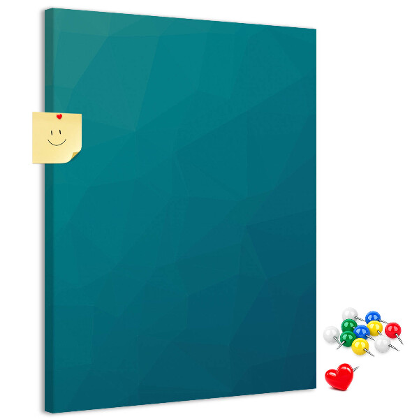 Nástěnka na zeď Geometrické odstíny modré v pozadí