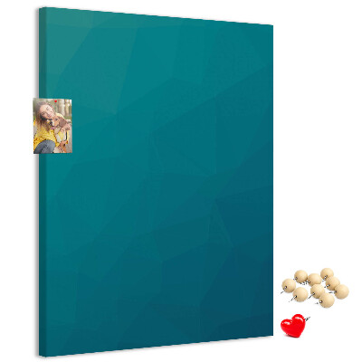 Nástěnka na zeď Geometrické odstíny modré v pozadí