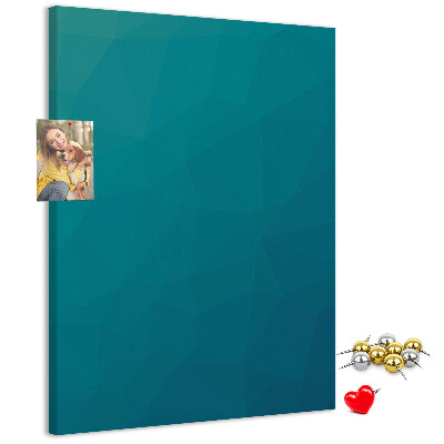 Nástěnka na zeď Geometrické odstíny modré v pozadí