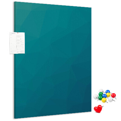 Nástěnka na zeď Geometrické odstíny modré v pozadí