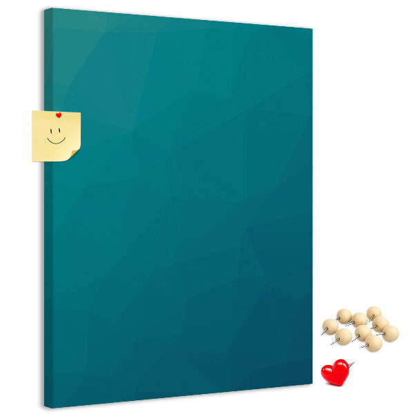 Nástěnka na zeď Geometrické odstíny modré v pozadí
