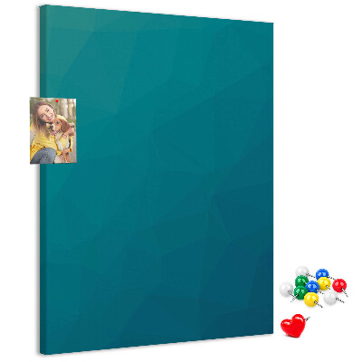 Nástěnka na zeď Geometrické odstíny modré v pozadí