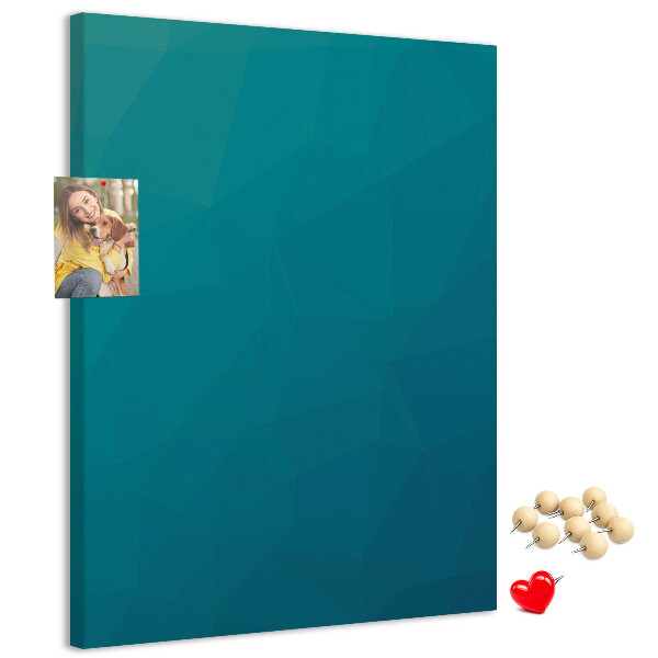 Nástěnka na zeď Geometrické odstíny modré v pozadí