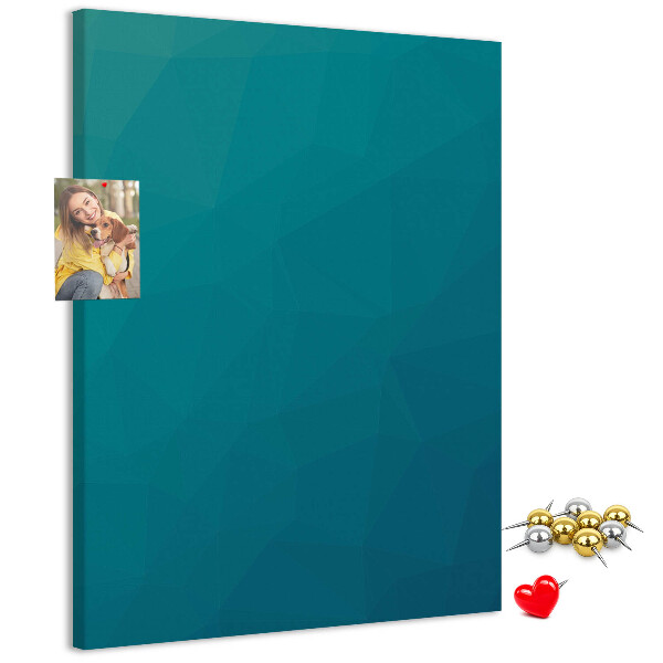 Nástěnka na zeď Geometrické odstíny modré v pozadí