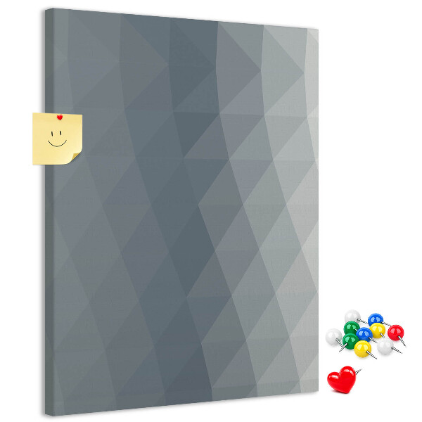 Korková tabule Geometrický vzor v odstínech šedé
