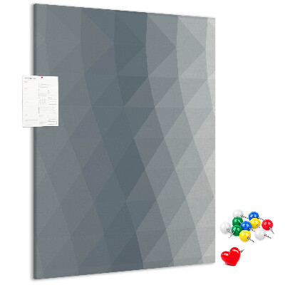 Korková tabule Geometrický vzor v odstínech šedé