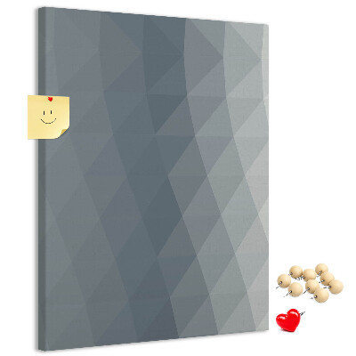 Korková tabule Geometrický vzor v odstínech šedé