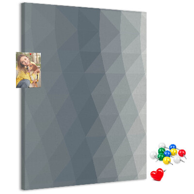 Korková tabule Geometrický vzor v odstínech šedé