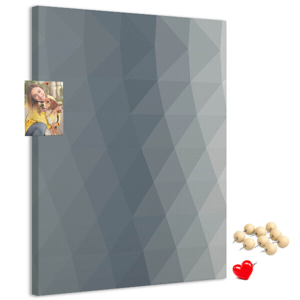 Korková tabule Geometrický vzor v odstínech šedé
