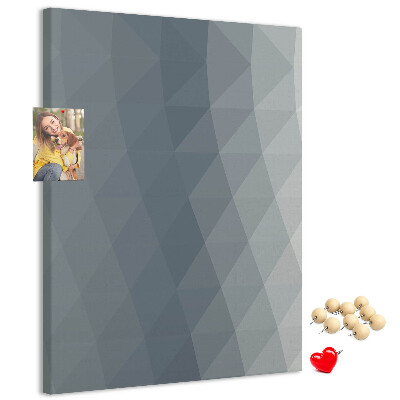 Korková tabule Geometrický vzor v odstínech šedé