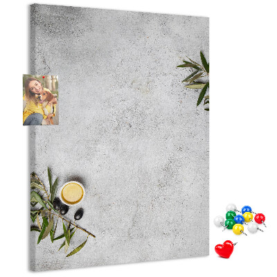 Nástěnka korková Minimalistické pozadí s olivovým akcentem
