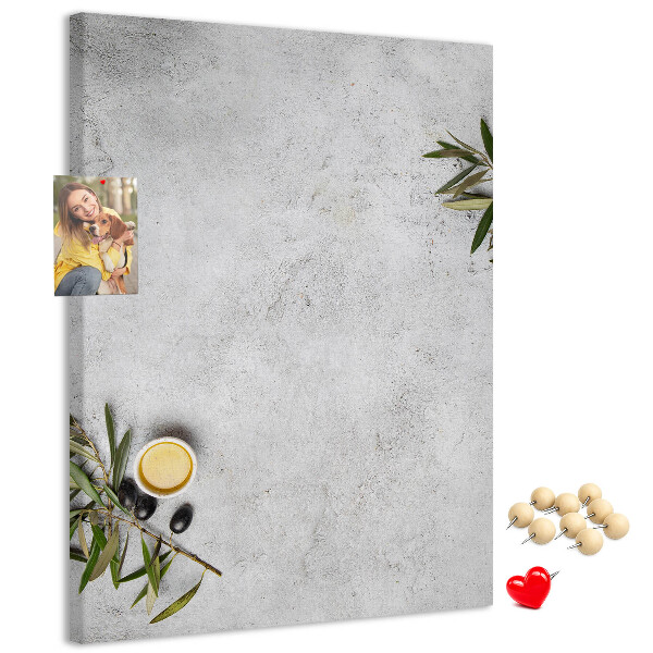 Nástěnka korková Minimalistické pozadí s olivovým akcentem