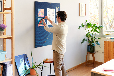Korková tabule Moderní design v odstínech modré