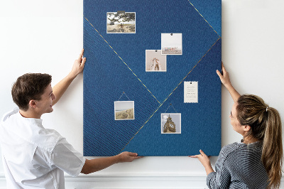 Korková tabule Moderní design v odstínech modré