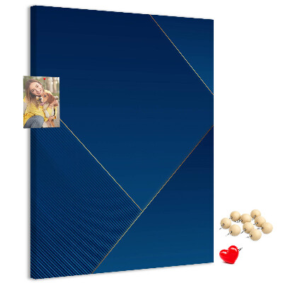 Korková tabule Moderní design v odstínech modré