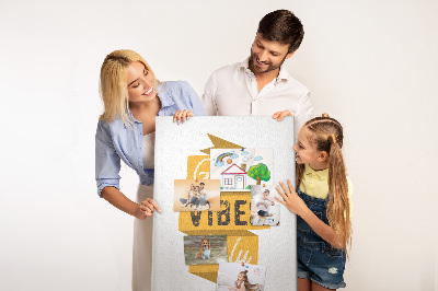 Nástěnka na zeď Pozitivní vibrace ve stylové grafice