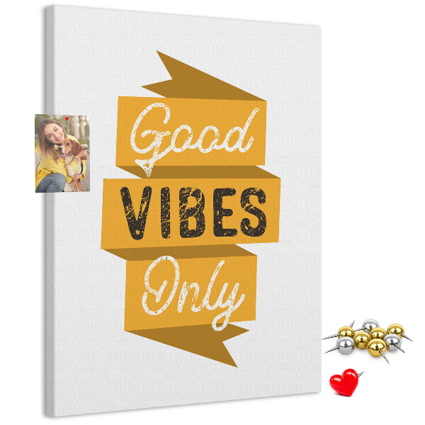 Nástěnka na zeď Pozitivní vibrace ve stylové grafice