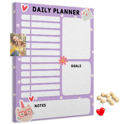 Nástěnka na zeď Denní diář v pastelových barvách