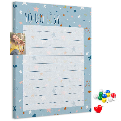 Nástěnka na zeď Hvězdné téma pro seznamy úkolů