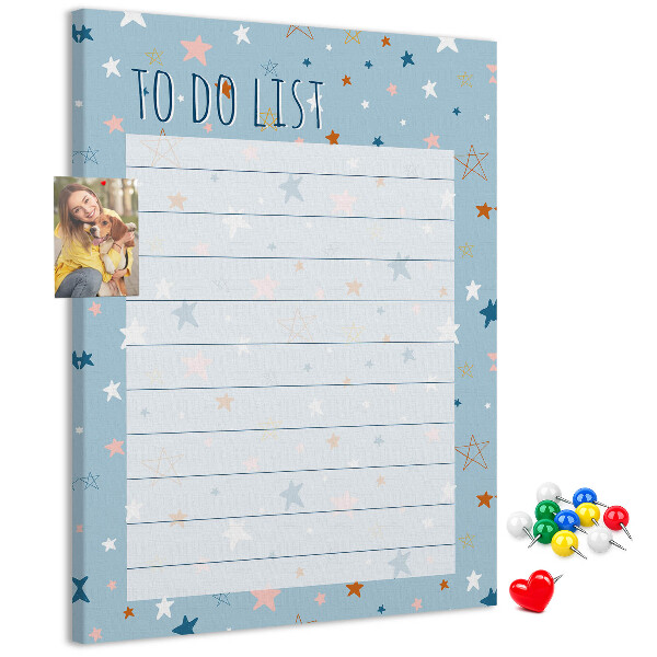 Nástěnka na zeď Hvězdné téma pro seznamy úkolů