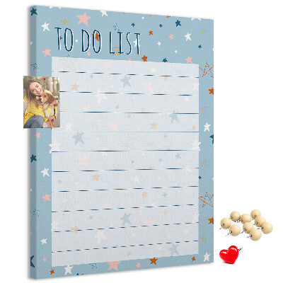 Nástěnka na zeď Hvězdné téma pro seznamy úkolů