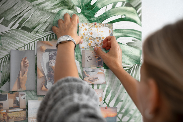Korková tabule Tropické listy v odstínech zelené