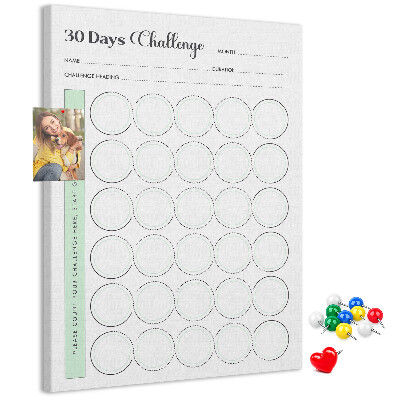 Korková tabule 30denní plánovač výzev