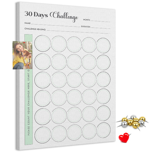 Korková tabule 30denní plánovač výzev