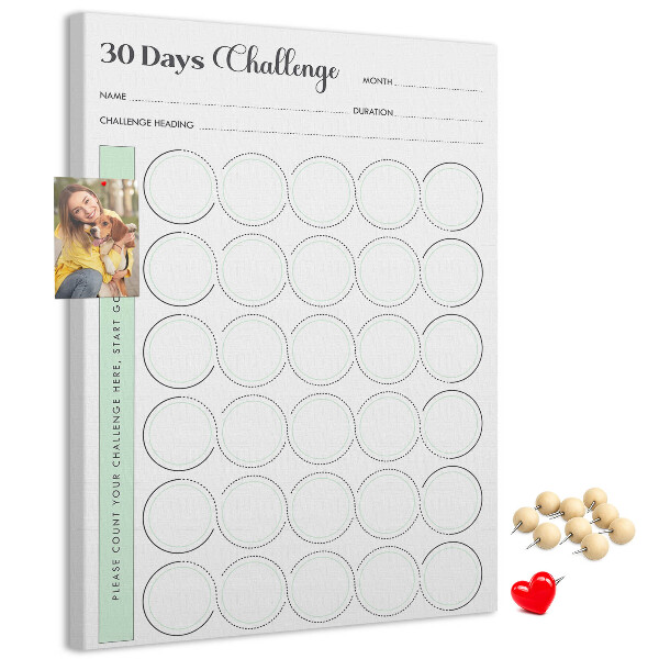 Korková tabule 30denní plánovač výzev