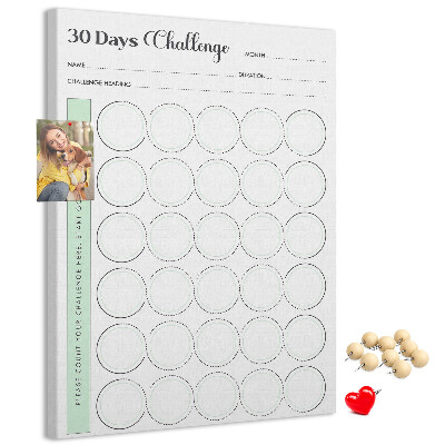 Korková tabule 30denní plánovač výzev