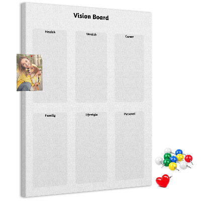 Nástěnka na zeď Nástěnka s prázdnými sekcemi