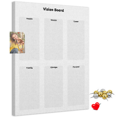 Nástěnka na zeď Nástěnka s prázdnými sekcemi