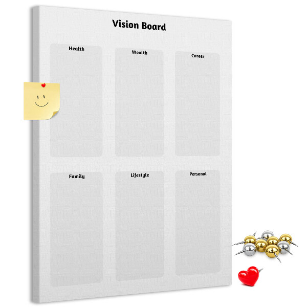 Nástěnka na zeď Nástěnka s prázdnými sekcemi