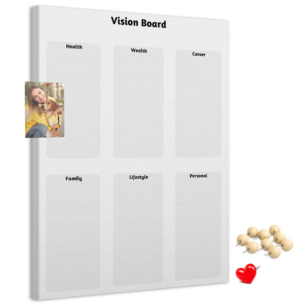 Nástěnka na zeď Nástěnka s prázdnými sekcemi