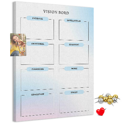 Nástěnka na zeď Nástěnka vizí s kategoriemi osobního rozvoje
