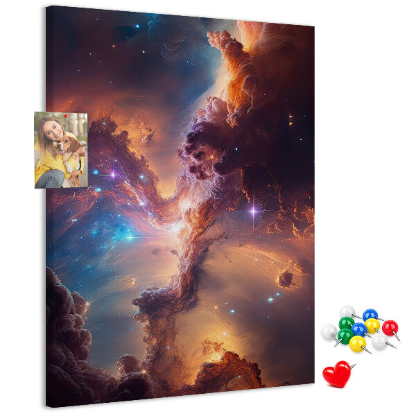 Korková tabule Kosmické jevy v barevné galaxii