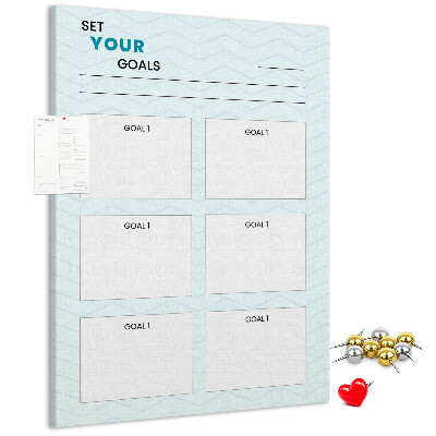 Nástěnka na zeď Plánování cílů s motivem Chevron