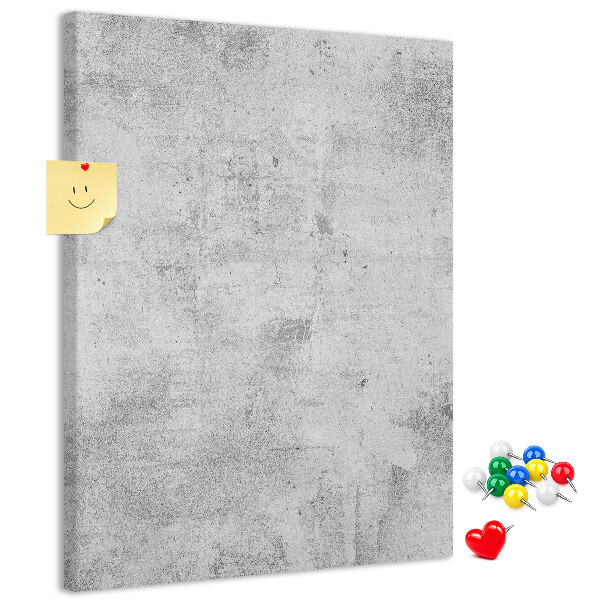 Nástěnka korková Minimalistická šedá s texturou betonu