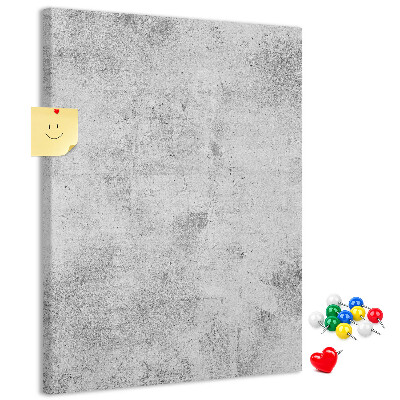 Nástěnka korková Minimalistická šedá s texturou betonu