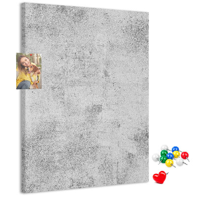 Nástěnka korková Minimalistická šedá s texturou betonu