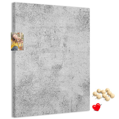 Nástěnka korková Minimalistická šedá s texturou betonu