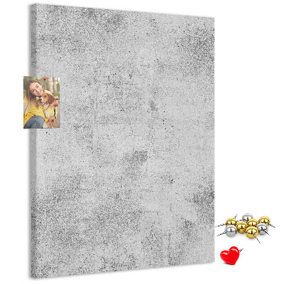 Nástěnka korková Minimalistická šedá s texturou betonu