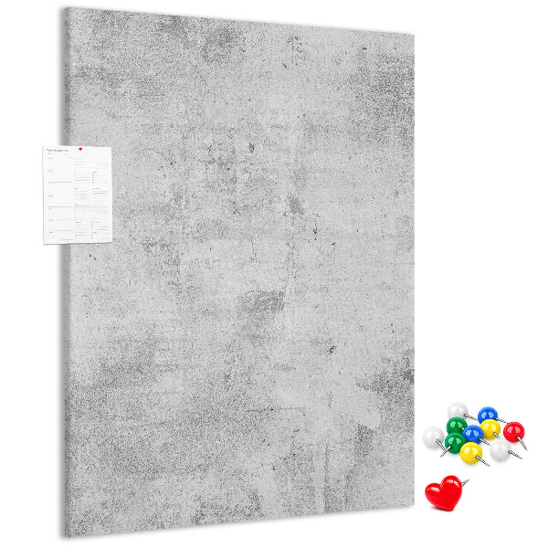 Nástěnka korková Minimalistická šedá s texturou betonu