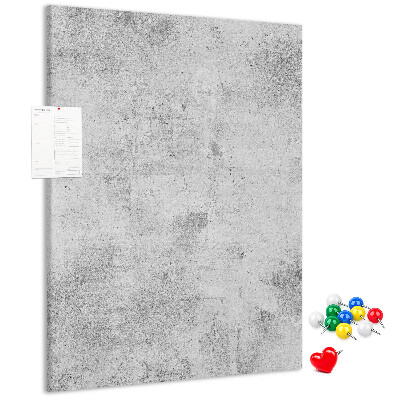 Nástěnka korková Minimalistická šedá s texturou betonu