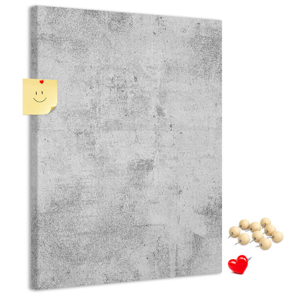 Nástěnka korková Minimalistická šedá s texturou betonu