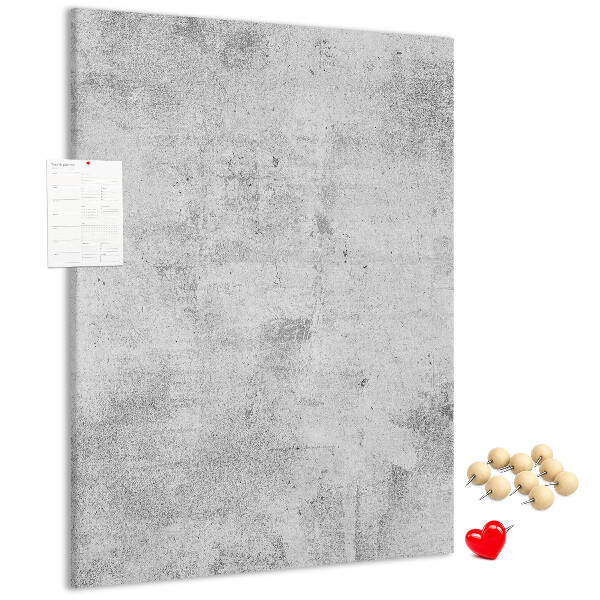 Nástěnka korková Minimalistická šedá s texturou betonu