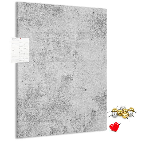 Nástěnka korková Minimalistická šedá s texturou betonu