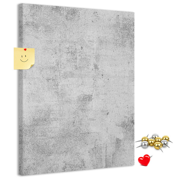 Nástěnka korková Minimalistická šedá s texturou betonu