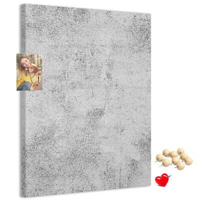 Nástěnka korková Minimalistická šedá s texturou betonu